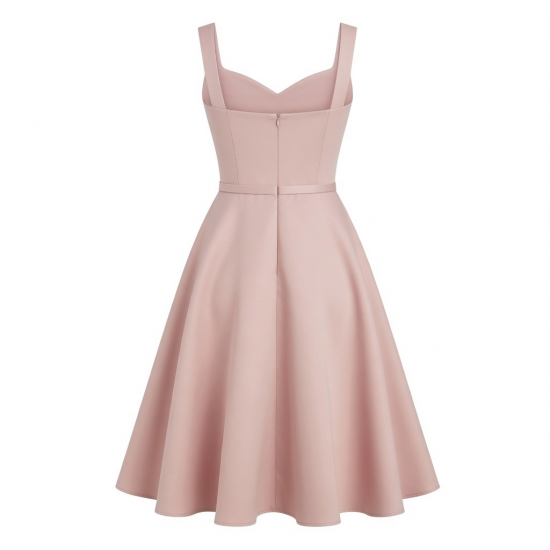 Sweetheart Sleeveless A-Line Fitted Women's Midi Dress