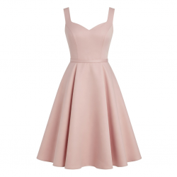 Sweetheart Sleeveless A-Line Fitted Women's Midi Dress