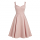 Sweetheart Sleeveless A-Line Fitted Women's Midi Dress