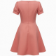 Sweetheart Short Sleeve A-Line Fitted Women's Dress