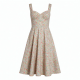Sweetheart Sleeveless A-Line Floral Women's Midi Dress