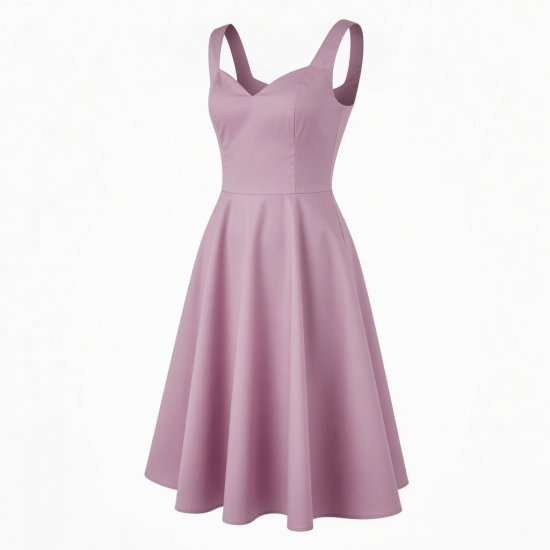 Midi Sleeveless Sweetheart Women's Dress