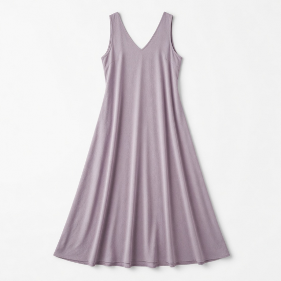 V-Neck Sleeveless A-Line Loose Fit Women's Maxi Dress