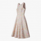 Sleeveless A-Line Floral Polyester Women's Midi Dress