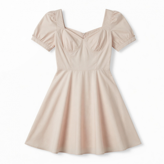 Short Sleeve Sweetheart High Women's Dress