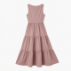 V-Neck Sleeveless Tiered Fit Flare Women's Maxi Dress