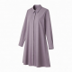 Collared Long Sleeve A-Line Button Women's Shirt Dress