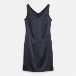 V-Neck Sleeveless Sheath Fitted Women's Slip Dress