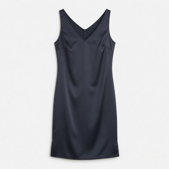 V-Neck Sleeveless Sheath Fitted Women's Slip Dress