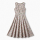 Round Neck Sleeveless A-Line Floral Women's Midi Dress