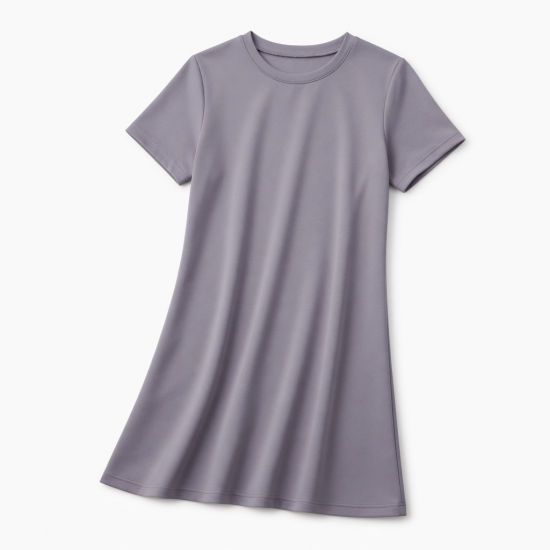 Crewneck Short Sleeve Polyester Casual Women's Dress
