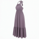 Halter Sleeveless A-Line Loose Fit Women's Maxi Dress