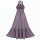 Halter Sleeveless A-Line Loose Fit Women's Maxi Dress