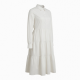 Collared Long Sleeve Tiered Fit Flare Women's Dress