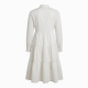 Collared Long Sleeve Tiered Fit Flare Women's Dress