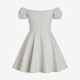 Off-Shoulder Sweetheart Short Sleeve A-Line Women's Dress
