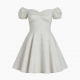 Off-Shoulder Sweetheart Short Sleeve A-Line Women's Dress