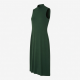 Mock Neck Sleeveless Fitted Rayon Women's Midi Dress