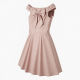 Off-Shoulder Sleeveless A-Line Bow Women's Dress