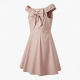 Off-Shoulder Sleeveless A-Line Bow Women's Dress