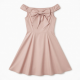 Off-Shoulder Sleeveless A-Line Bow Women's Dress