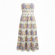 Tube Fitted Floral Crochet Women's Maxi Dress